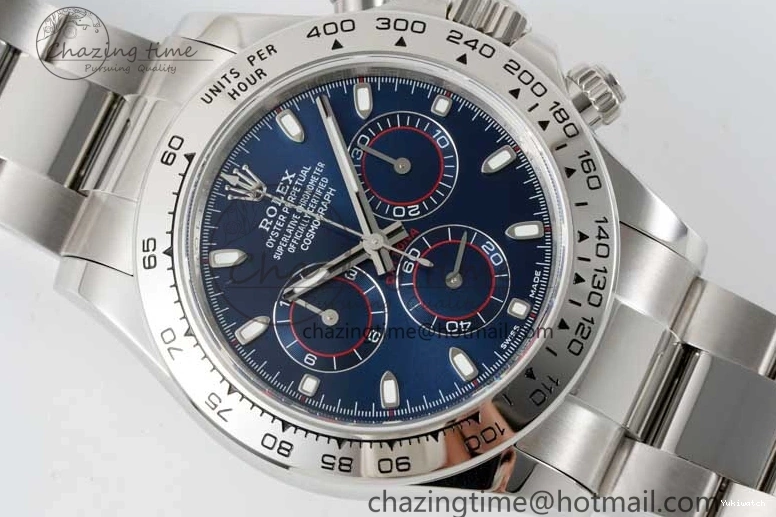 116509 on Best Edition Dial Daytona QF Bracelet SA4130 1:1 SS Blue 0112